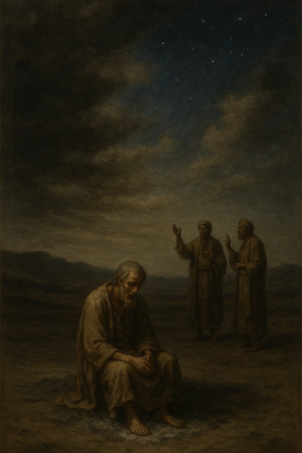 Artwork for Job's Friends Explain His Suffering